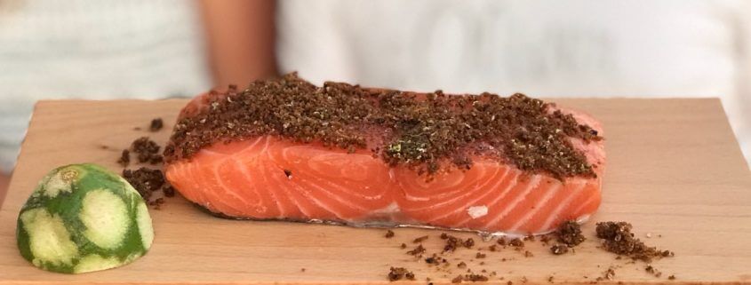 Lachs von der Holzplanke
