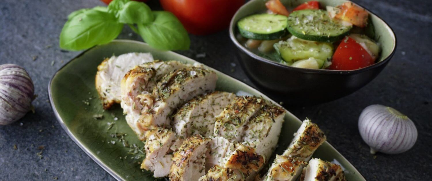 Hühnchen mit weißen Bohnen