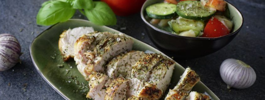 Hühnchen mit weißen Bohnen