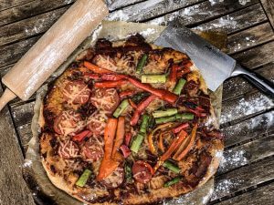 Vegane Pizza vom Grill