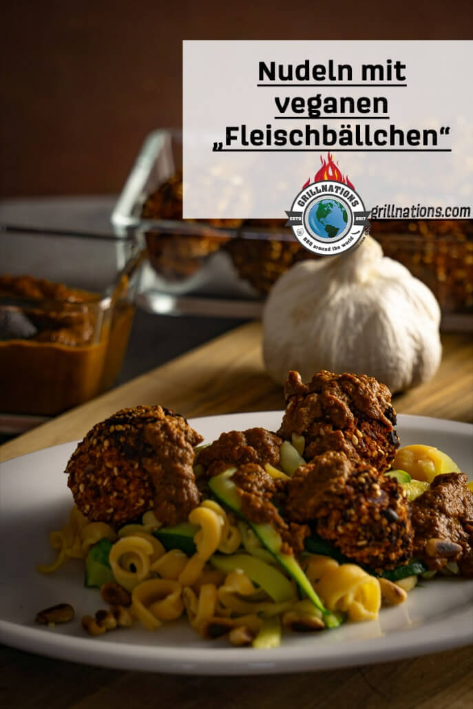 Nudeln mit veganen Hackbällchen-min Vegane Hackbällchen mit Nudeln