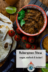 Auberginen Eintopf stew vegan grillnations Rezept