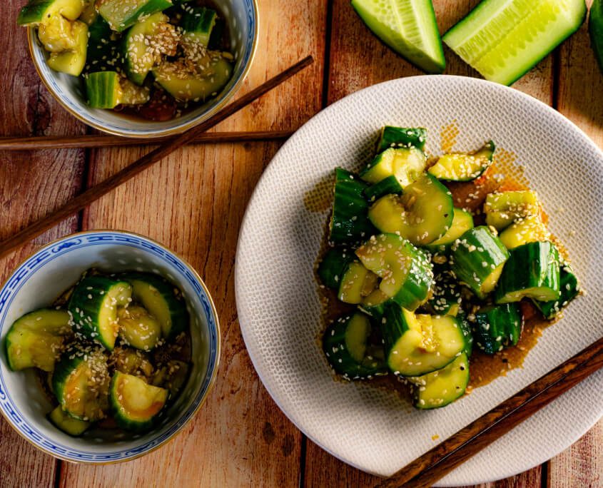Asiatischer Gurkensalat grillnations