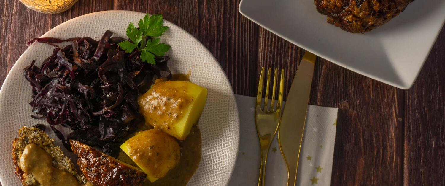 Veganer Linsenbraten