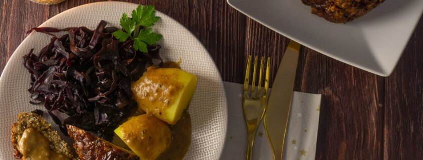 Veganer Linsenbraten