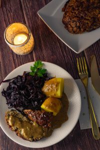 Veganer Linsenbraten