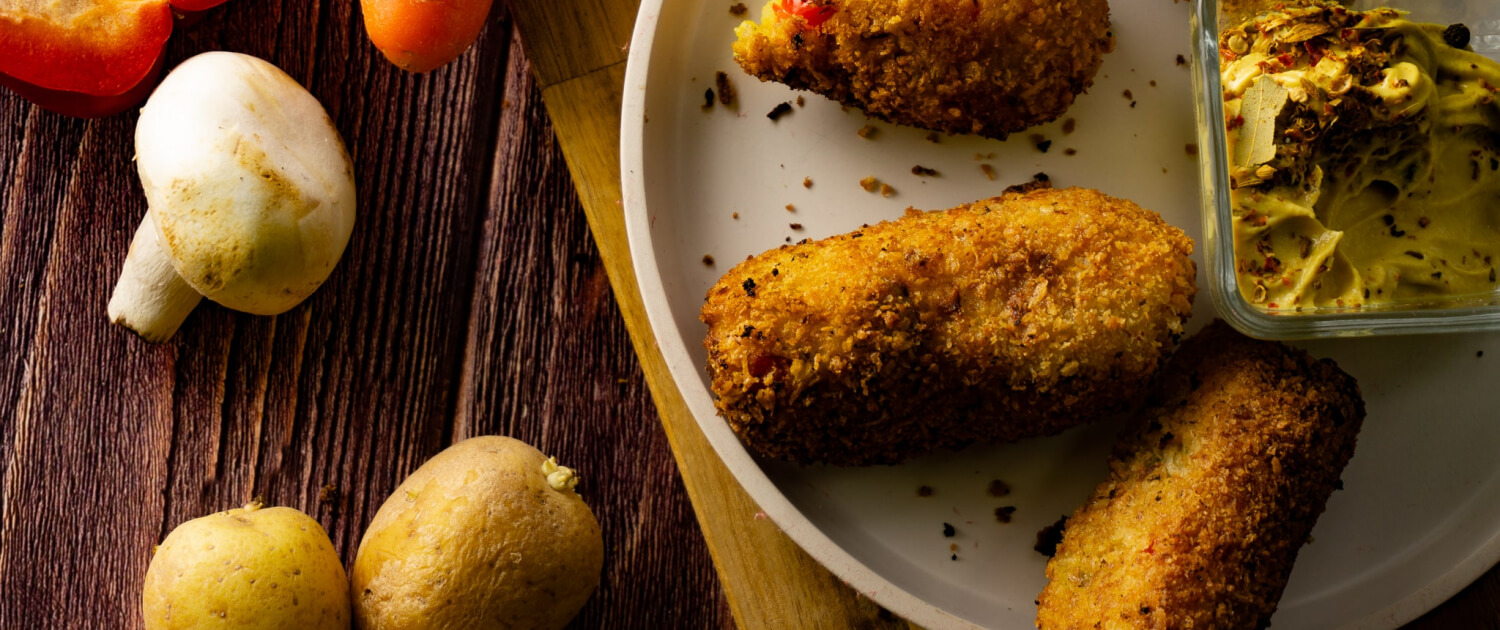 Vegane Gemüsekroketten Rezept