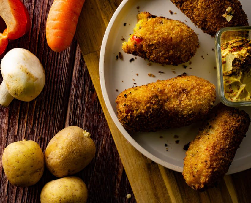 Vegane Gemüsekroketten Rezept